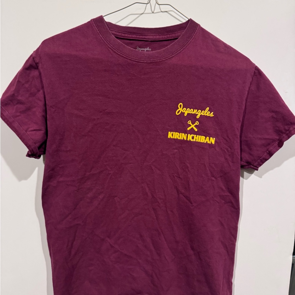 Japangeles Shirt Mens Kirin Ichiban Small Red Maroon Streetwear Los Angeles